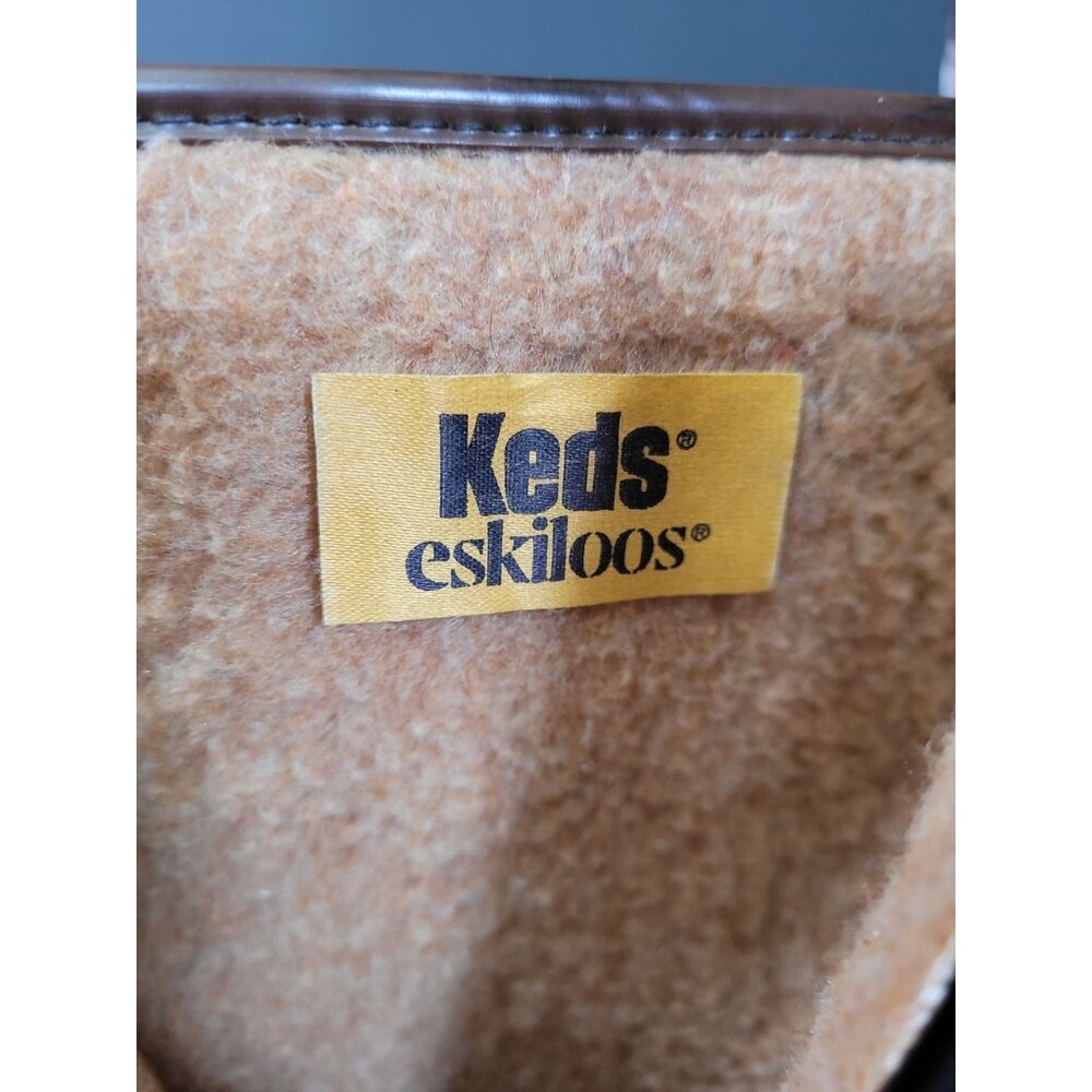 Vintage 1970s Keds Eskiloos Rain Boots Heel Women’s Size 8 Faux Fur Lining Brown - Picture 9 of 10